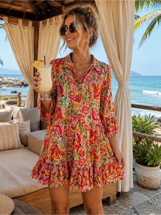 FARM Rio Dresses & Skirts - Farm Rio Painted Bananas Mini Dress